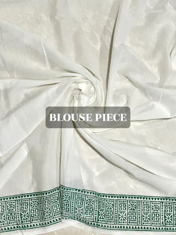 Blue_And_White_Lilan_Printed_Saree