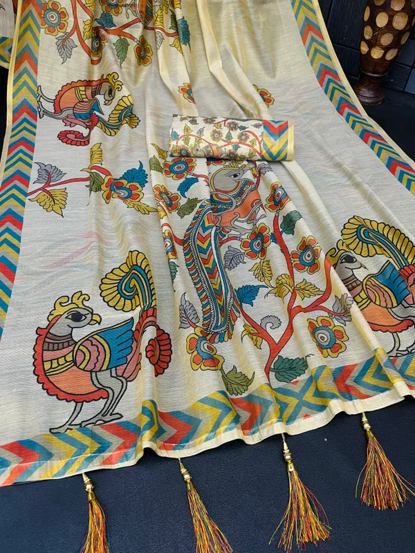 Beige_And_Gold_Lilan_Printed_Saree