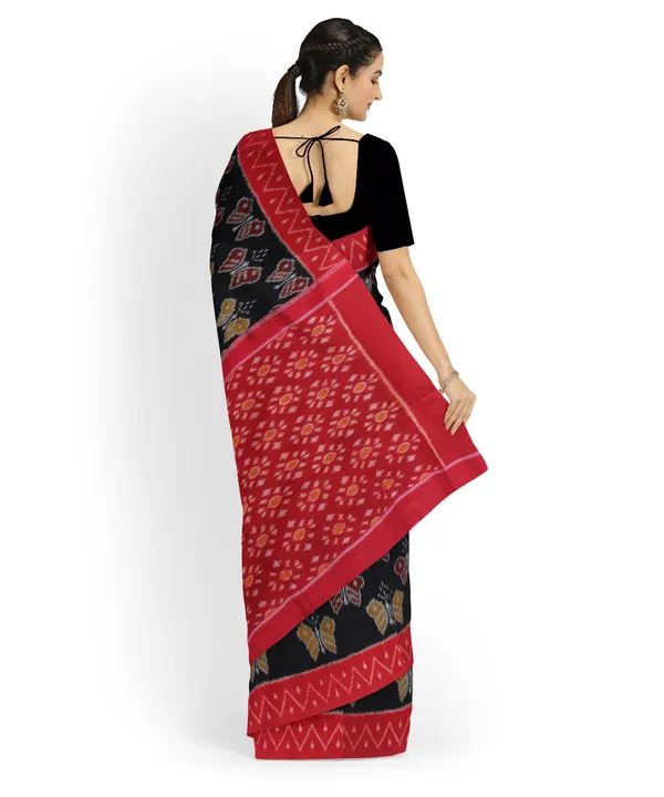 Black_And_Red_Lilan_Printed_Saree