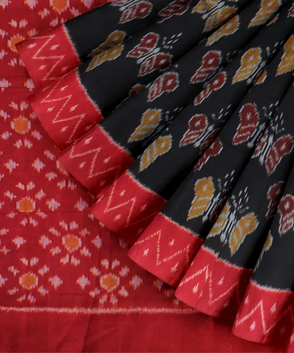 Black_And_Red_Lilan_Printed_Saree