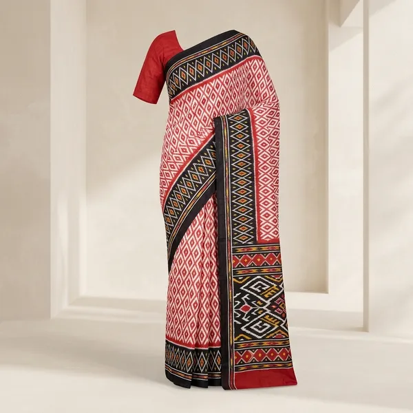 Red_Lilan_Printed_Saree