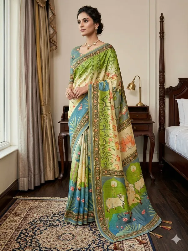 Multicolor_Lilan_Printed_Saree