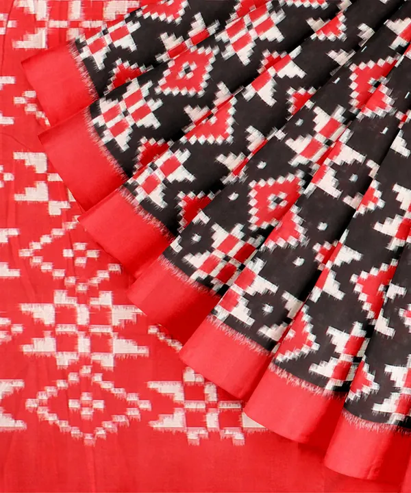 Red_And_Black_Lilan_Printed_Saree