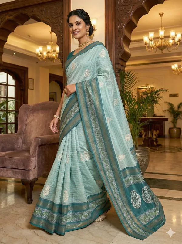 Light_Blue_Lilan_Printed_Saree