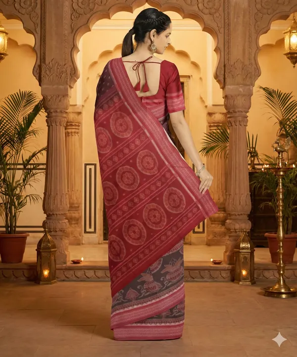 Red_Lilan_Printed_Saree