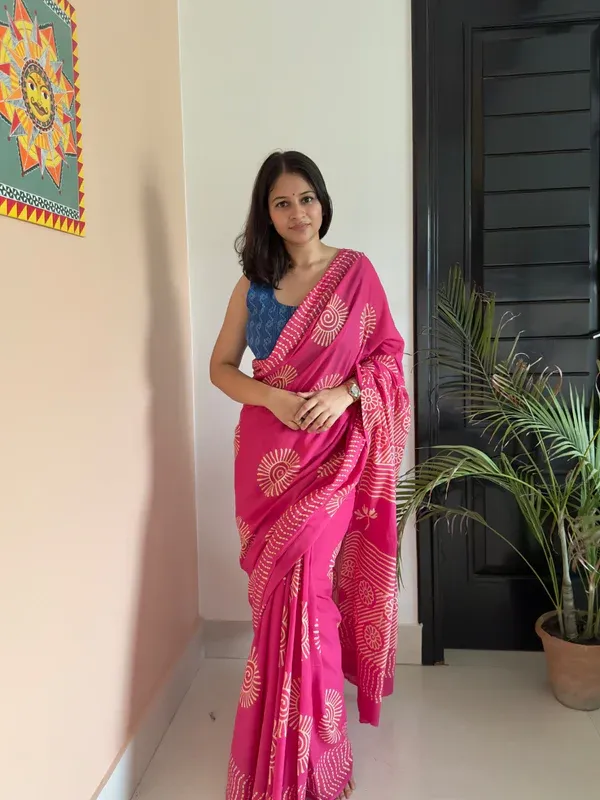 Pink_Lilan_Printed_Saree
