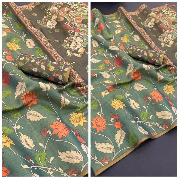 Olive_Green_Lilan_Printed_Saree