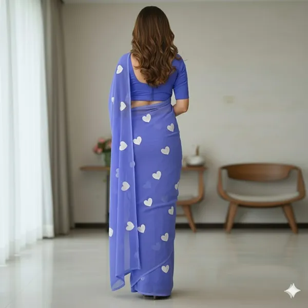 Light_Purple_Embroidery_Work_Saree_With_Blouse_Piece