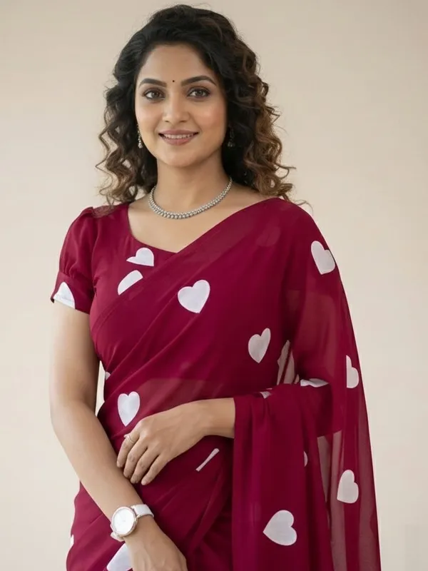 Maroon_Lilan_Printed_Saree