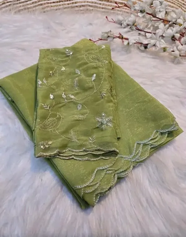 Olive_Green_Lilan_Printed_Saree