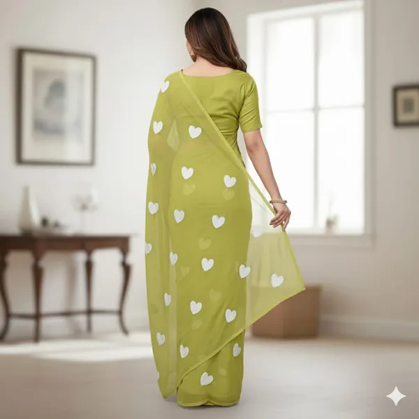 Light_Green_Embroidery_Work_Saree_With_Blouse_Piece