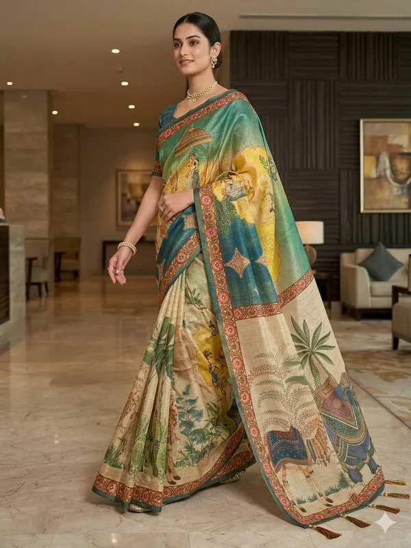 Multicolor_Lilan_Printed_Saree