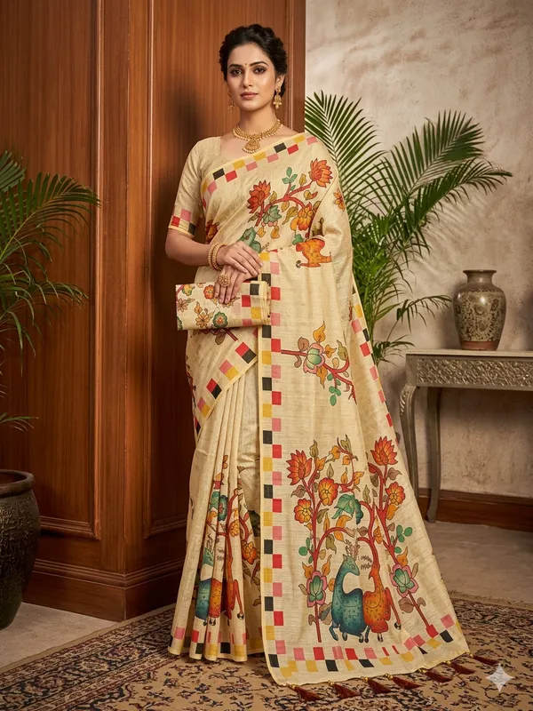 Beige_Lilan_Printed_Saree