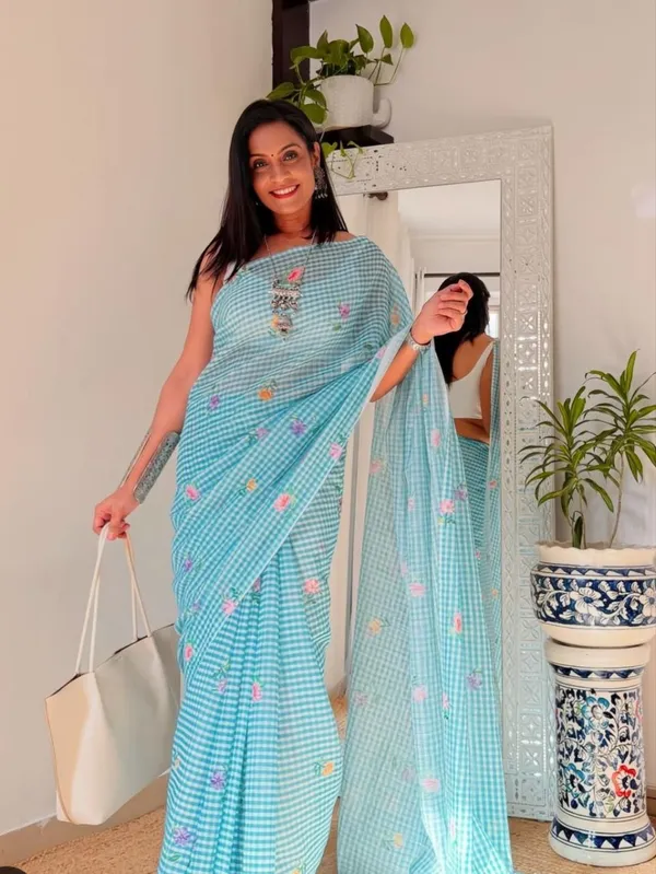 Sky_Blue_Lilan_Printed_Saree