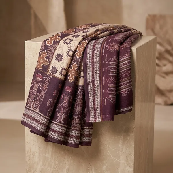 Purple_Lilan_Printed_Saree