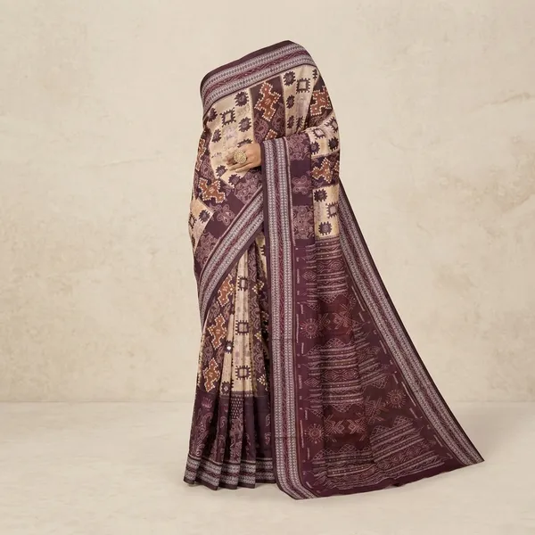 Purple_Lilan_Printed_Saree
