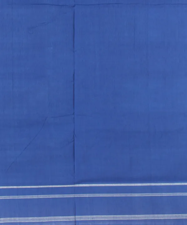 Blue_And_White_Lilan_Printed_Saree