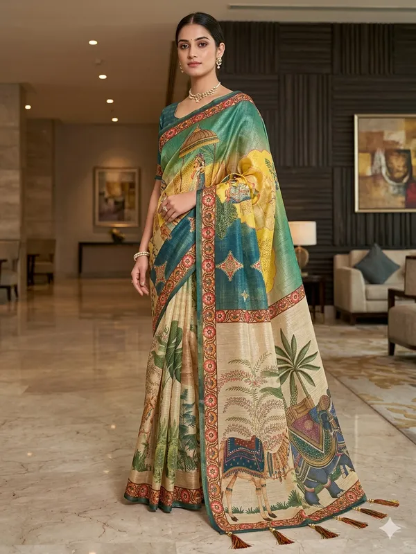 Multicolor_Lilan_Printed_Saree