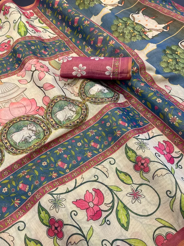 Multicolor_Lilan_Printed_Saree