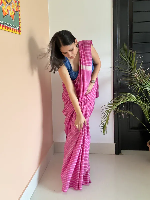 Black_And_Red_Embroidery_Work_Saree_With_Blouse_Piece