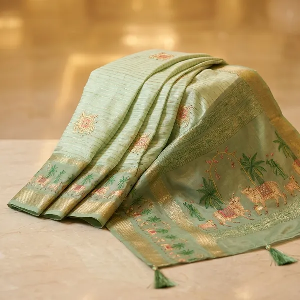 Mint_Green_Linan_Printed_Saree