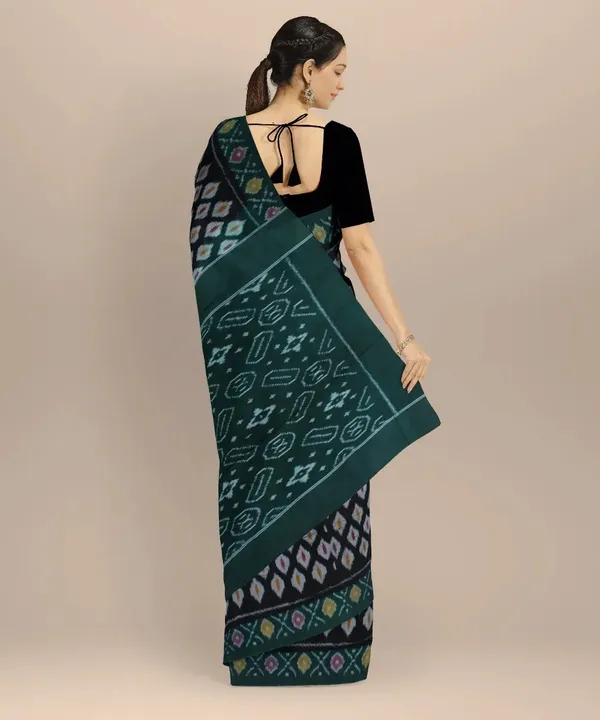 Green_And_Black_Lilan_Printed_Saree