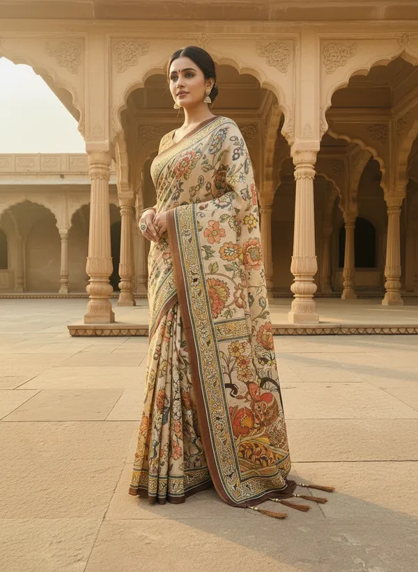 Beige_Lilan_Printed_Saree