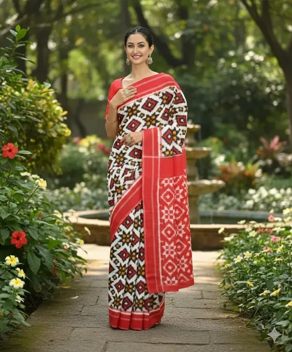Red_Lilan_Printed_Saree