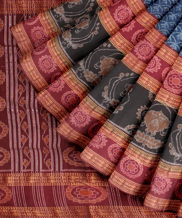 Maroon_And_Gold_Lilan_Printed_Saree