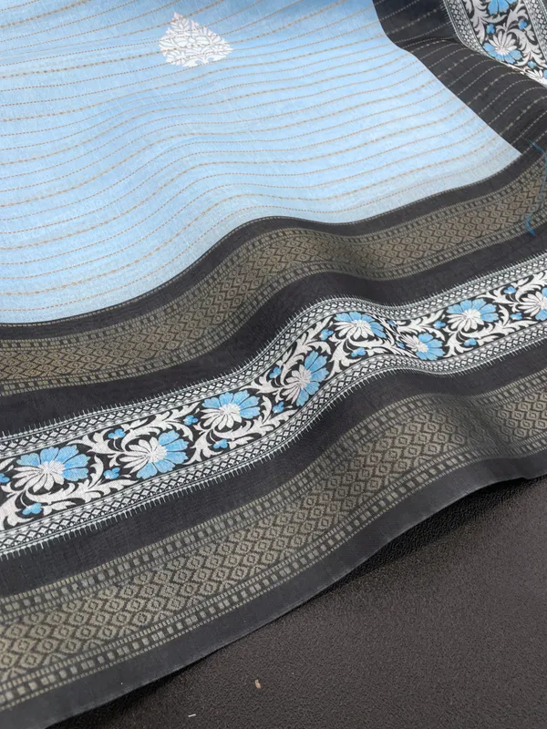 Sky_Blue_Lilan_Printed_Saree