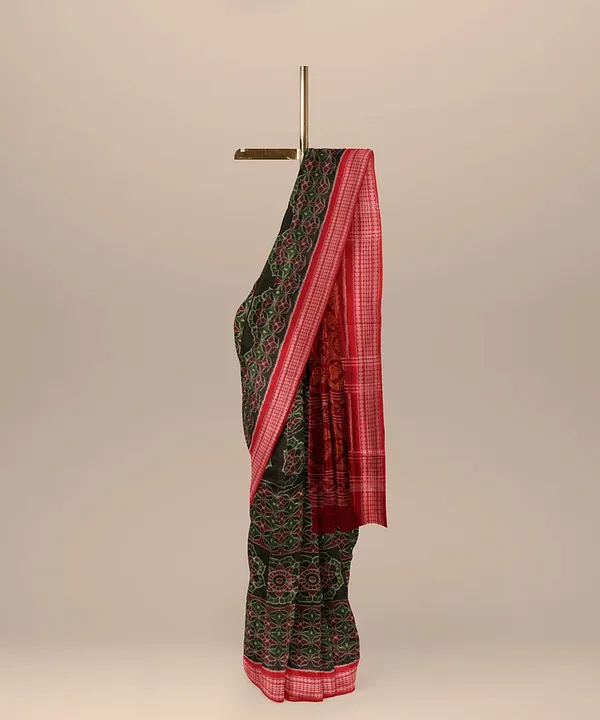 Red_And_Black_Lilan_Printed_Saree