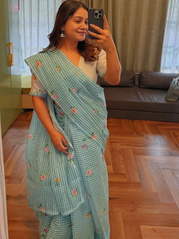 Sky_Blue_Lilan_Printed_Saree