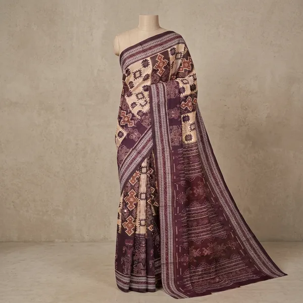 Purple_Lilan_Printed_Saree
