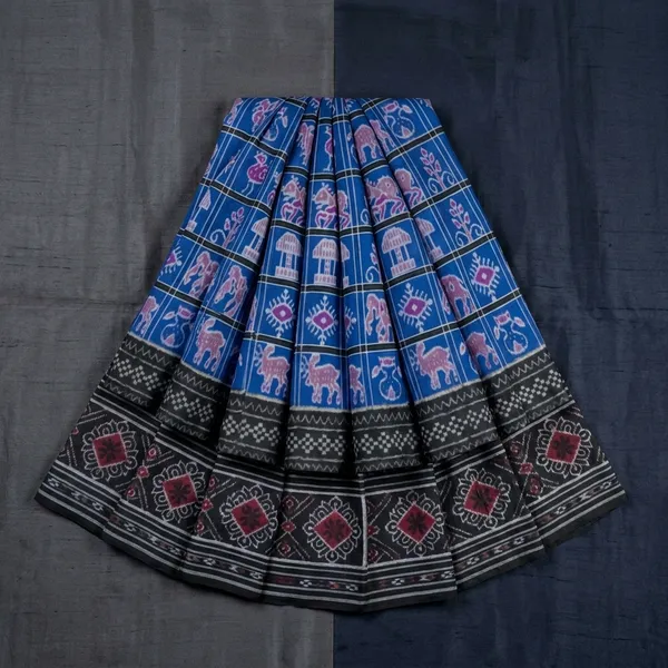 Black_And_Blue_Lilan_Printed_Saree