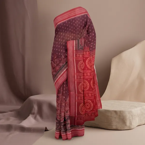 Red_Lilan_Printed_Saree