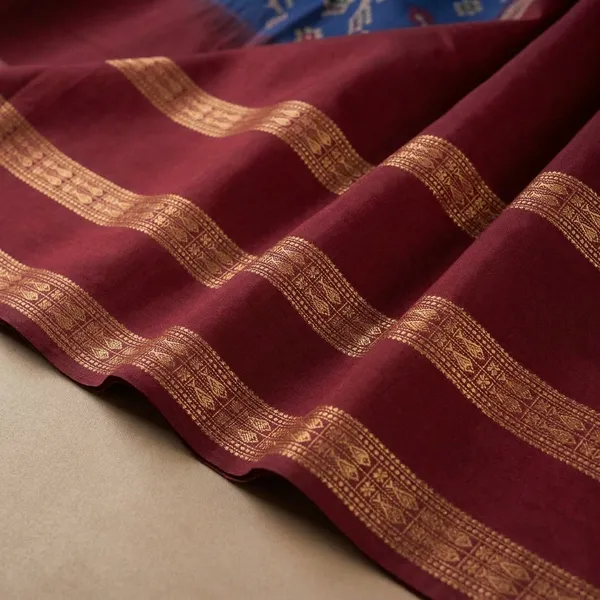 Maroon_And_Gold_Lilan_Printed_Saree