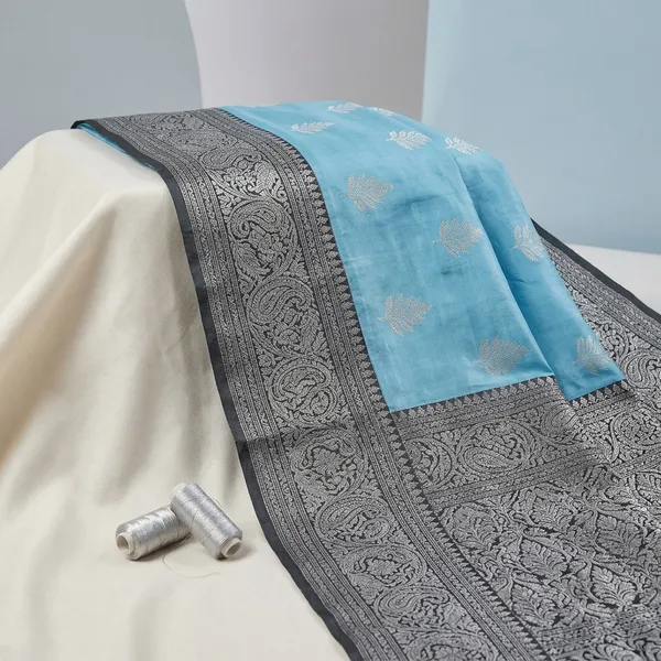 Sky_Blue_Lilan_Printed_Saree