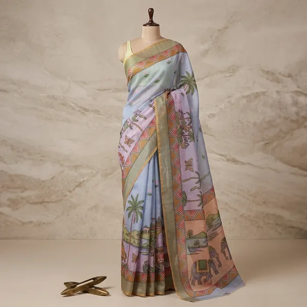 Multicolor_Lilan_Printed_Saree