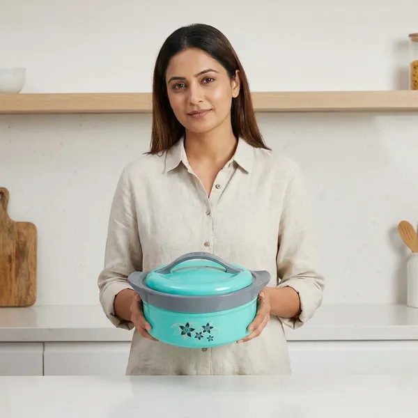 Green_Plastic_Casserole_Pot_For_Roti_Chapati_Hot_Box