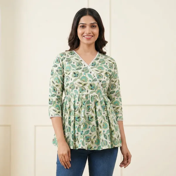 Green_Cotton_Premium_Stylish_Top_For_Womens