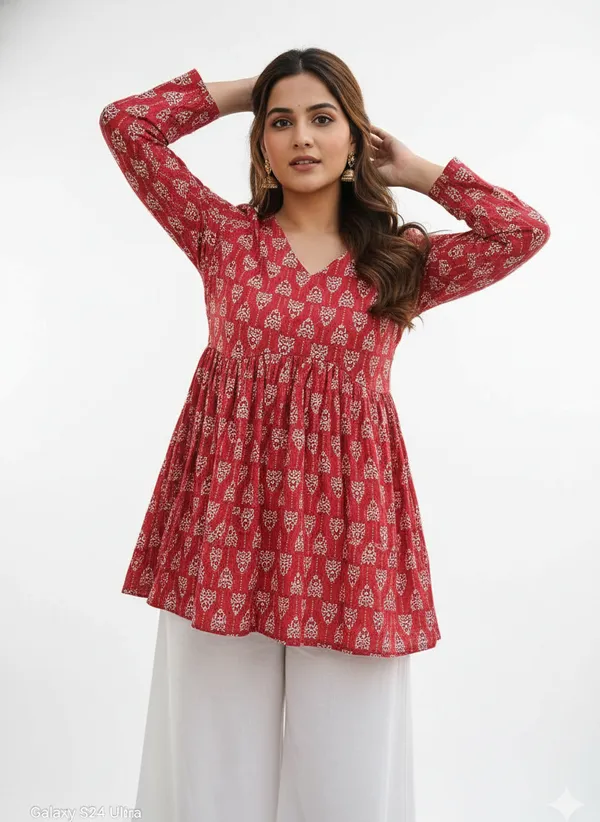 Red_Cotton_Stylish_Fashionable_Tops_For_Women