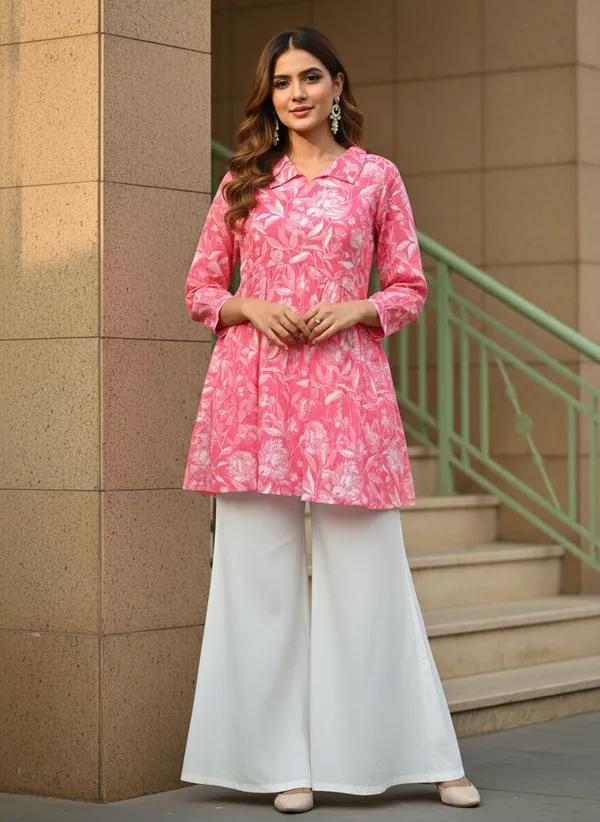 Light_Pink_Cotton_Stylish_Fashionable_Collar_Top_For_Women