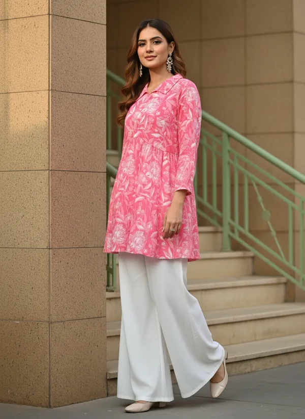 Light_Pink_Cotton_Stylish_Fashionable_Collar_Top_For_Women
