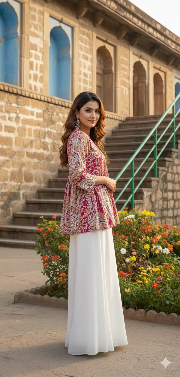 Rani_Pink_Cotton_Stylish_Fashionable_Tops_For_Women