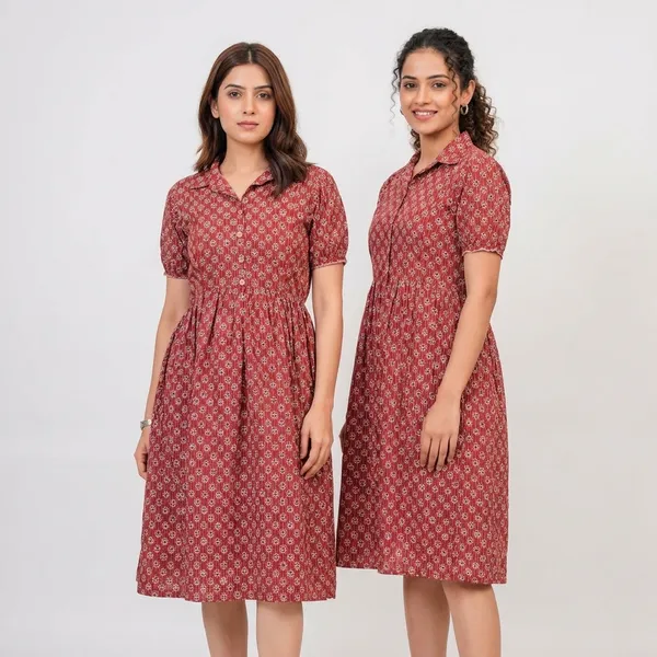 Red_Cotton_Premium_Stylish_Gown_For_Womens