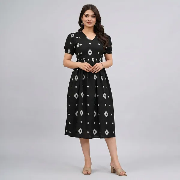 Black_Cotton_Premium_Stylish_Gown_For_Womens