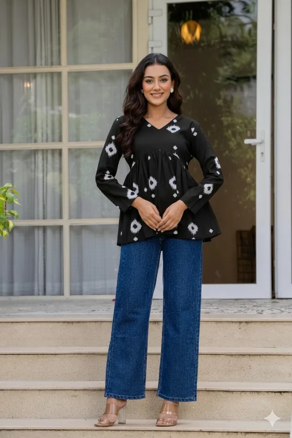 Black_Cotton_Premium_Stylish_Top_For_Womens