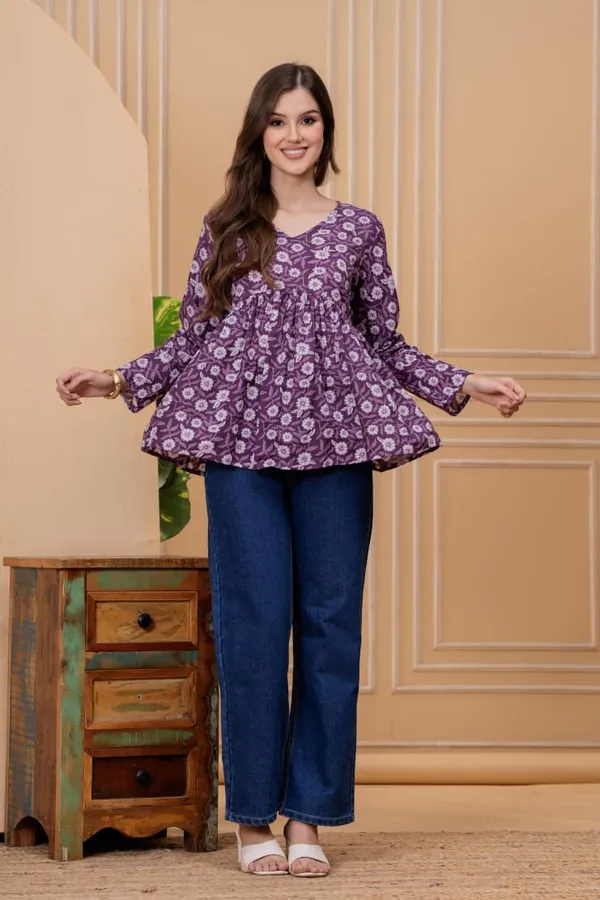Purple_Cotton_Premium_Stylish_Top_For_Womens