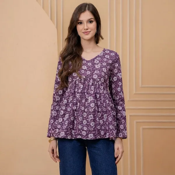 Purple_Cotton_Premium_Stylish_Top_For_Womens