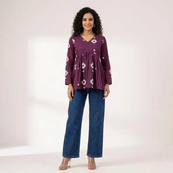 Wine_Cotton_Premium_Stylish_Top_For_Womens